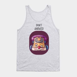 Creepy Vintage "Don't Answer" Chatter Telephone Toy Tank Top